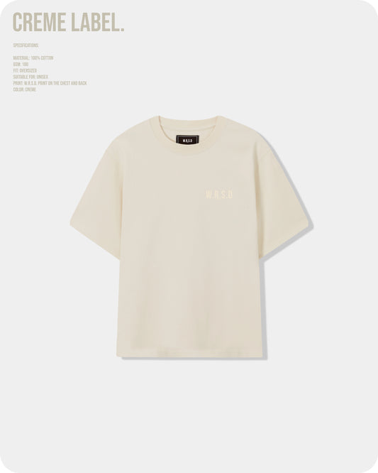 W.R.S.D Oversized T-shirt creme on creme