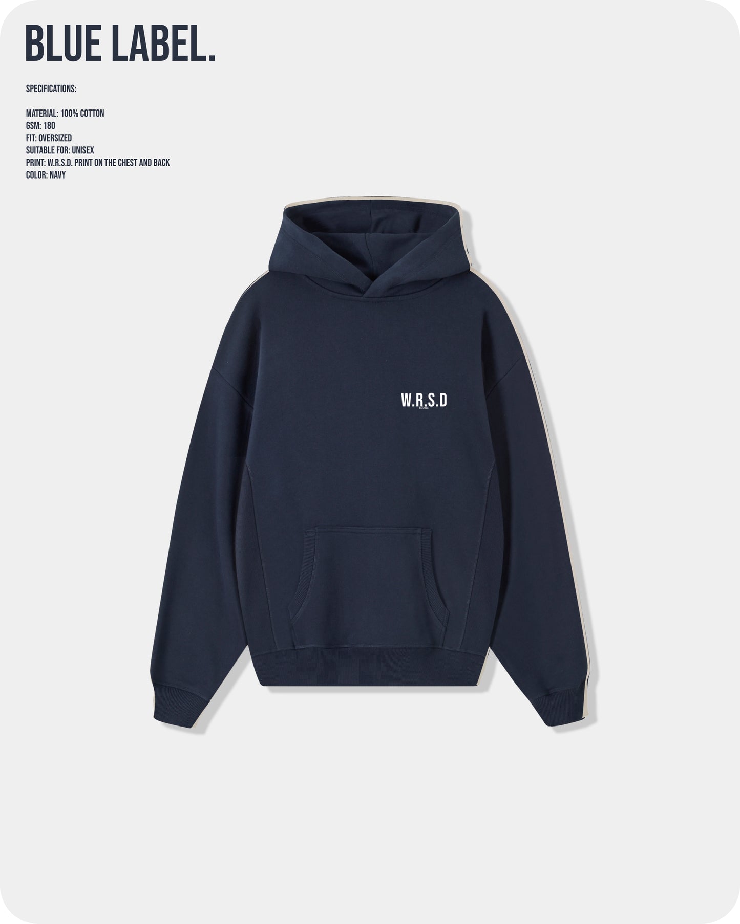W.R.S.D Hoodie Navy